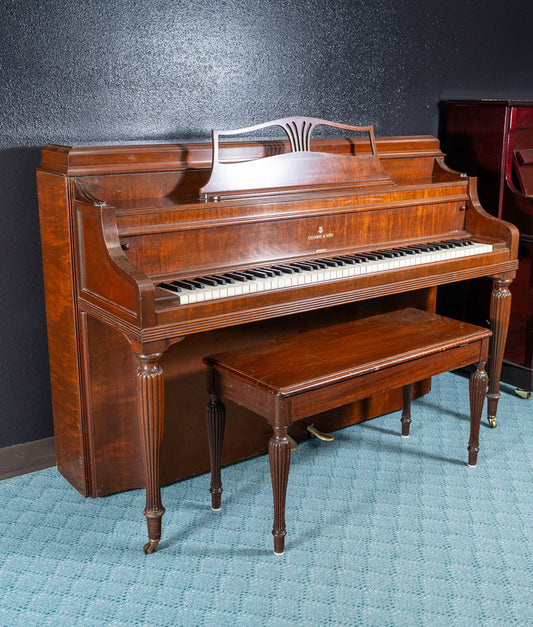 1954 Steinway Model 100 Console Upright Piano | Polished Mahogany | Used