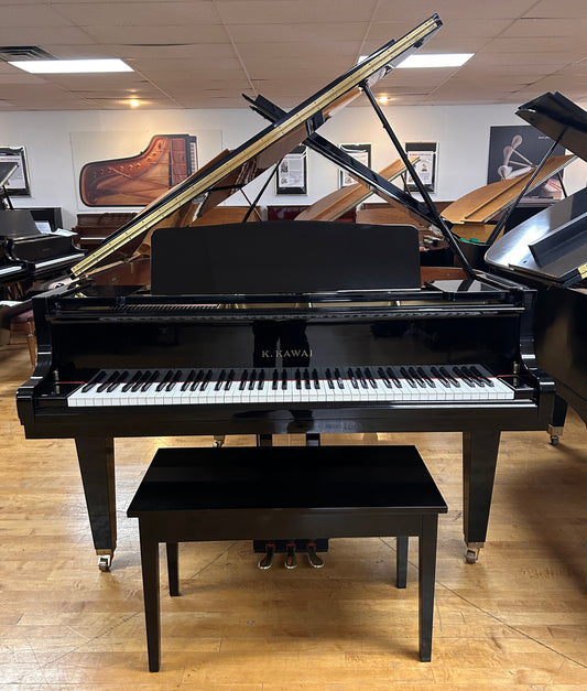 2000 Kawai GE-1 Baby Grand Piano | Polished Ebony | SN 2382460 | Used