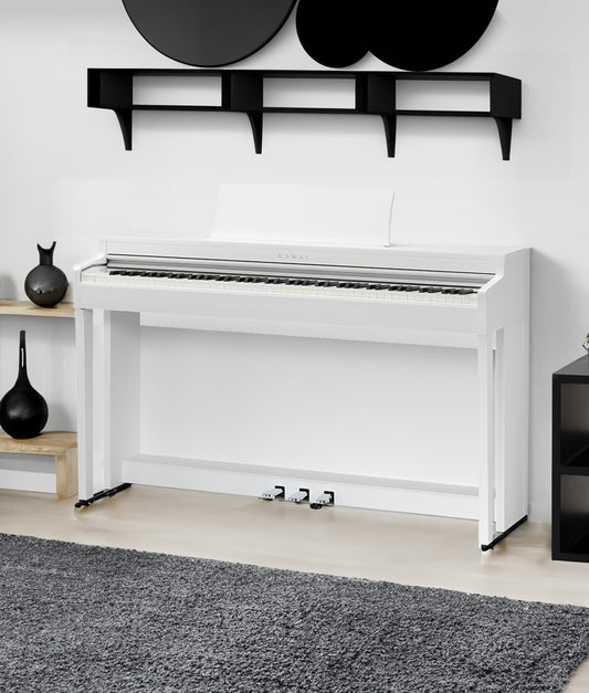 Kawai CN201 Digital Piano - Satin White | New