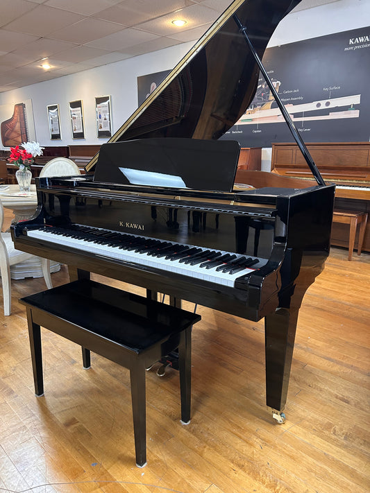 2008 Kawai GM-12 Baby Grand Piano | Polished Ebony | Seral No. 2582087 | Used