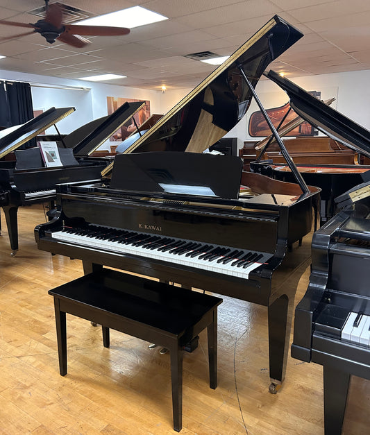 2000 Kawai GE-1 Baby Grand Piano | Polished Ebony | SN 2382460 | Used
