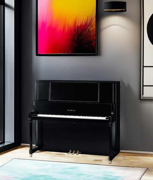 Kawai 53" K-800 Upright Piano | Ebony Polish | New