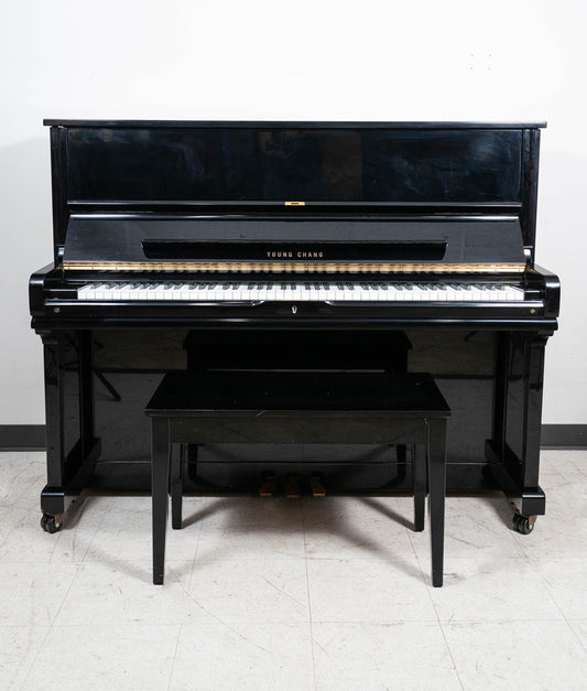 1996 Young Chang U121 Upright Piano | Polished Ebony | 48" | Used