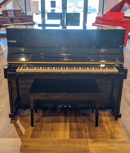 2008 Yamaha 47" T118 Upright Piano | Polished Ebony | SN: H0066332 | Used