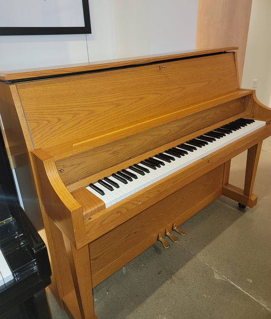 2002 Boston 46" UP118S Upright Piano | Satin Oak | SN: B143723 | Used