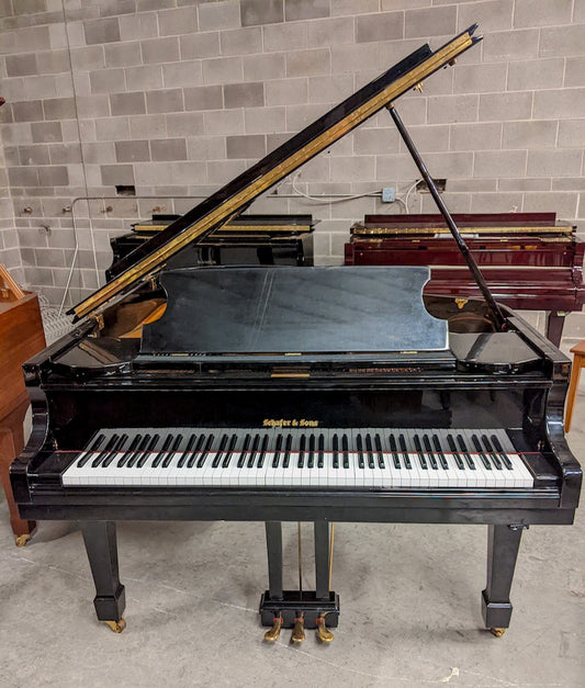 1987 Schafer & Sons 6'0" SS-60 Grand Piano | Polished Ebony | SN: 8711704 | Used