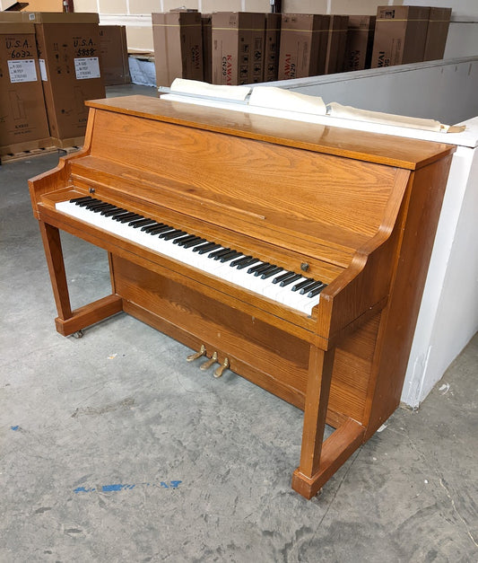 1992 Kawai 42" 502S Upright Piano | Satin Oak | SN: A36950 | Used
