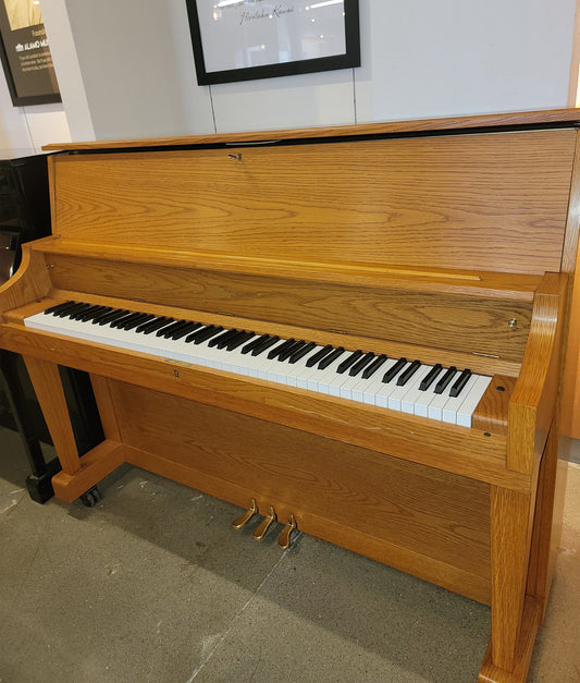 2002 Boston 46" UP118S Upright Piano | Satin Oak | SN: B143723 | Used