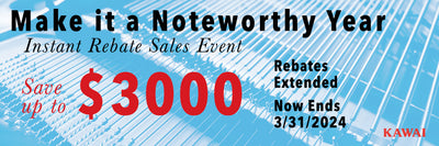 2024 Kawai Instant Rebate Sales Event! Save up to $3000 on Select Pianos!