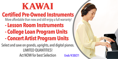 Kawai - Certified Pre-Owned Instruments SALE!