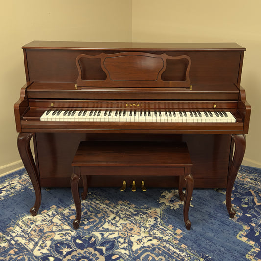 1990 Kawai 508 Upright Piano | Satin Mahogany | Serial No. F010856 | Used