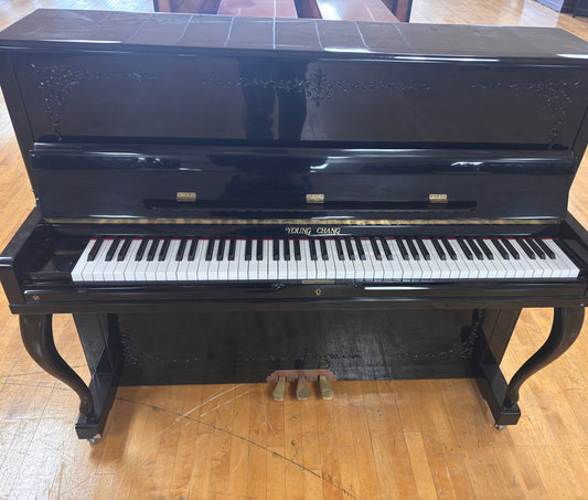 Young Chang Upright Piano | E-11 | Polished Ebony | 45" | Used