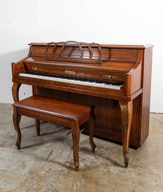 Schafer & Sons Upright Piano | Satin Mahogany | Serial No. 165448 | Used