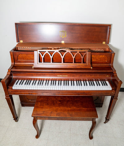 1986 Young Chang Pramberger 43.5" PF110 Upright Piano | Mahogany | SN:Y02542506 | Used