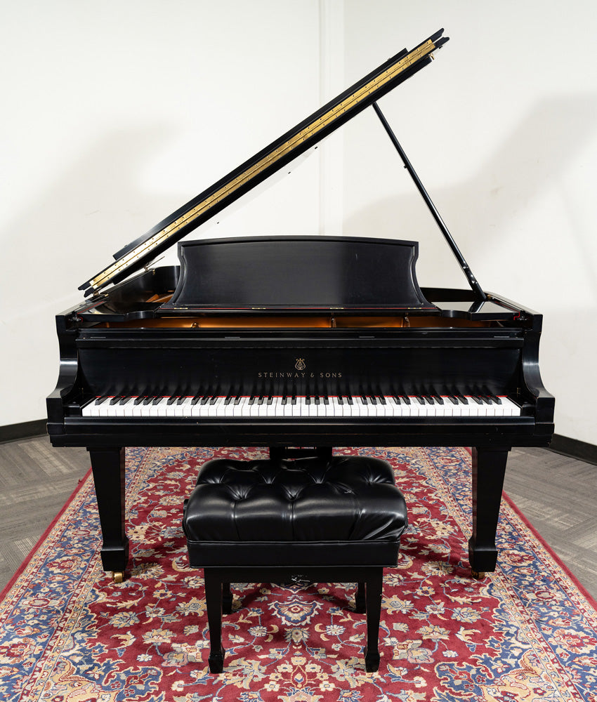 Steinway Model B Grand Piano | Satin Ebony | SN: 555619 | Used