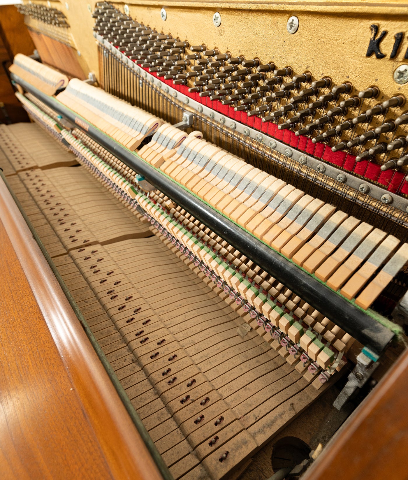 Kimball Console Upright Piano | Satin Oak | SN: 882935