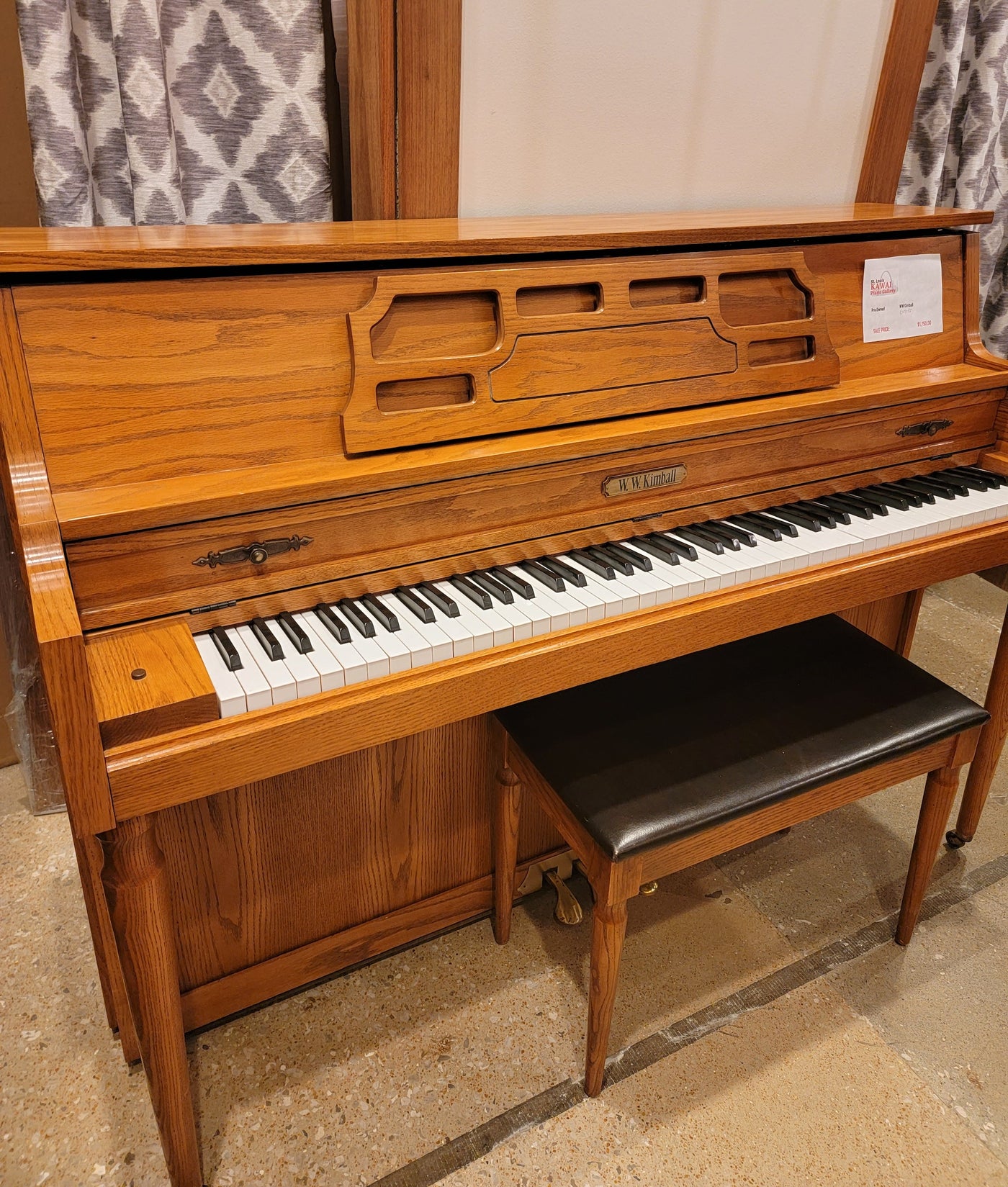 Kimball Upright Piano | Satin Oak | SN: E07755 | Used