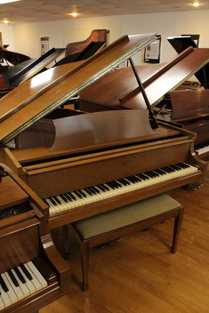 1966 Steinway Model M Grand Piano | Satin Walnut | SN: 395451 | Used