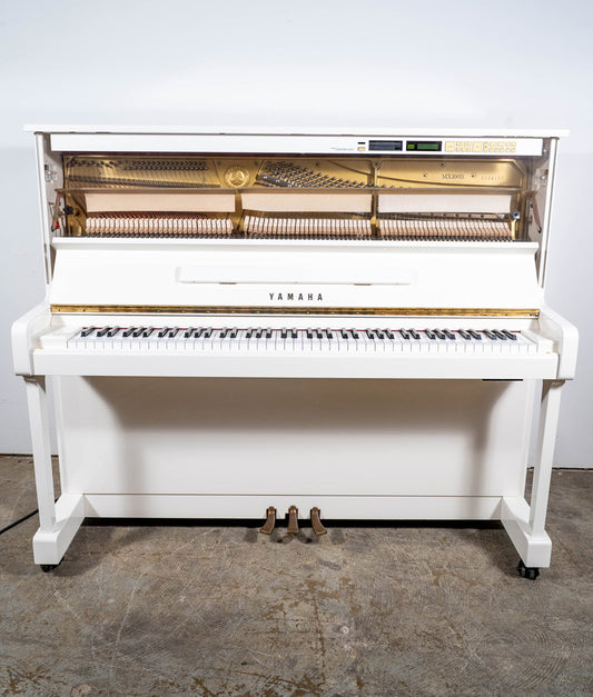 1992 Yamaha MX100B Disklavier Upright Piano | Polished White | Serial No. 5124177 | Used