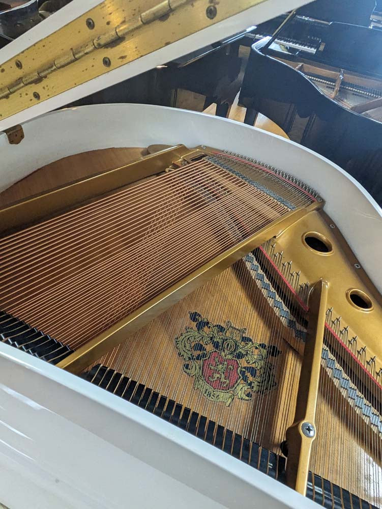 Used Wurlitzer C143 Grand Piano | Polished White – Alamo Piano