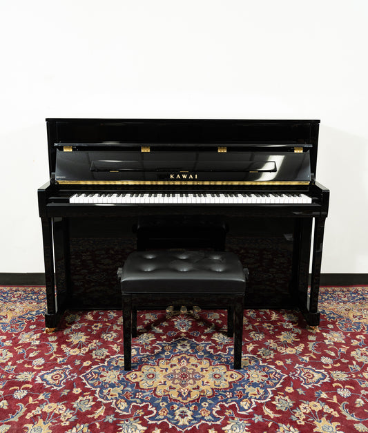 Kawai 45" K-200 Upright Piano | Polished Ebony | SN: F171474