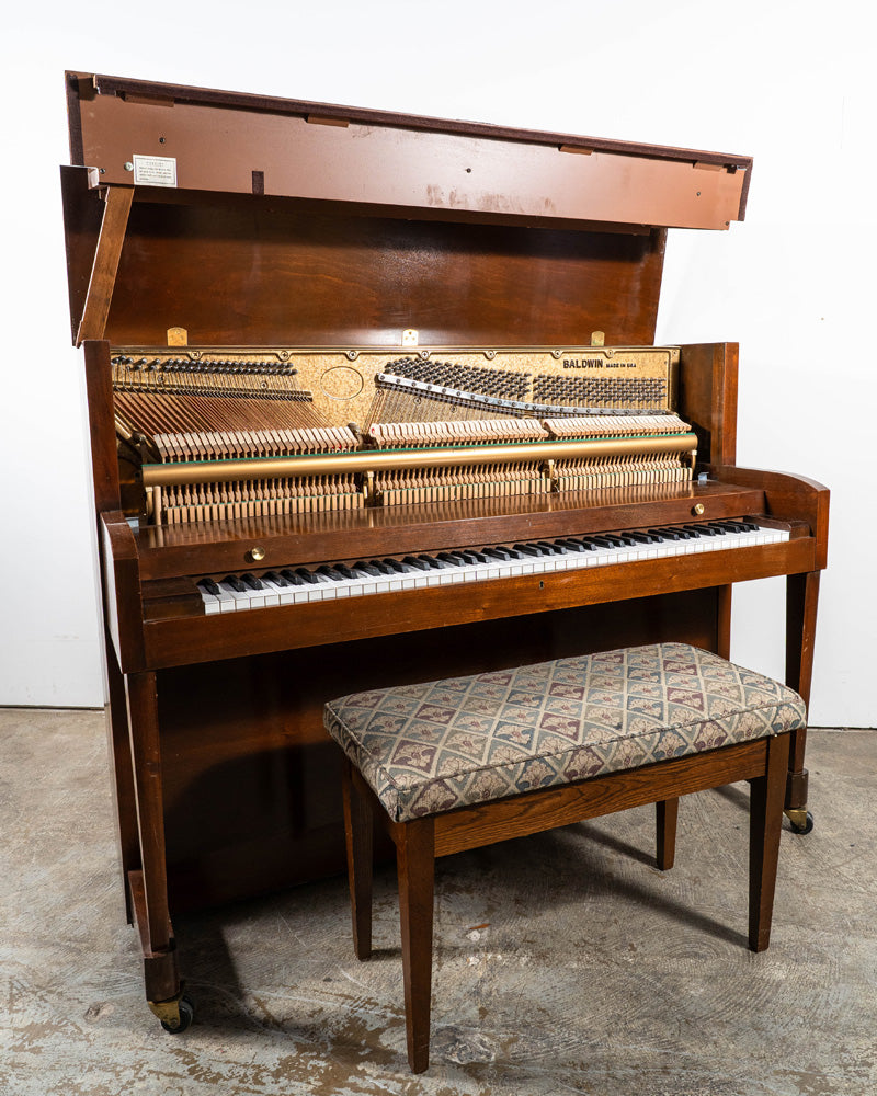 1986 Baldwin 243 Studio 45" Upright Piano - Satin Walnut | Used