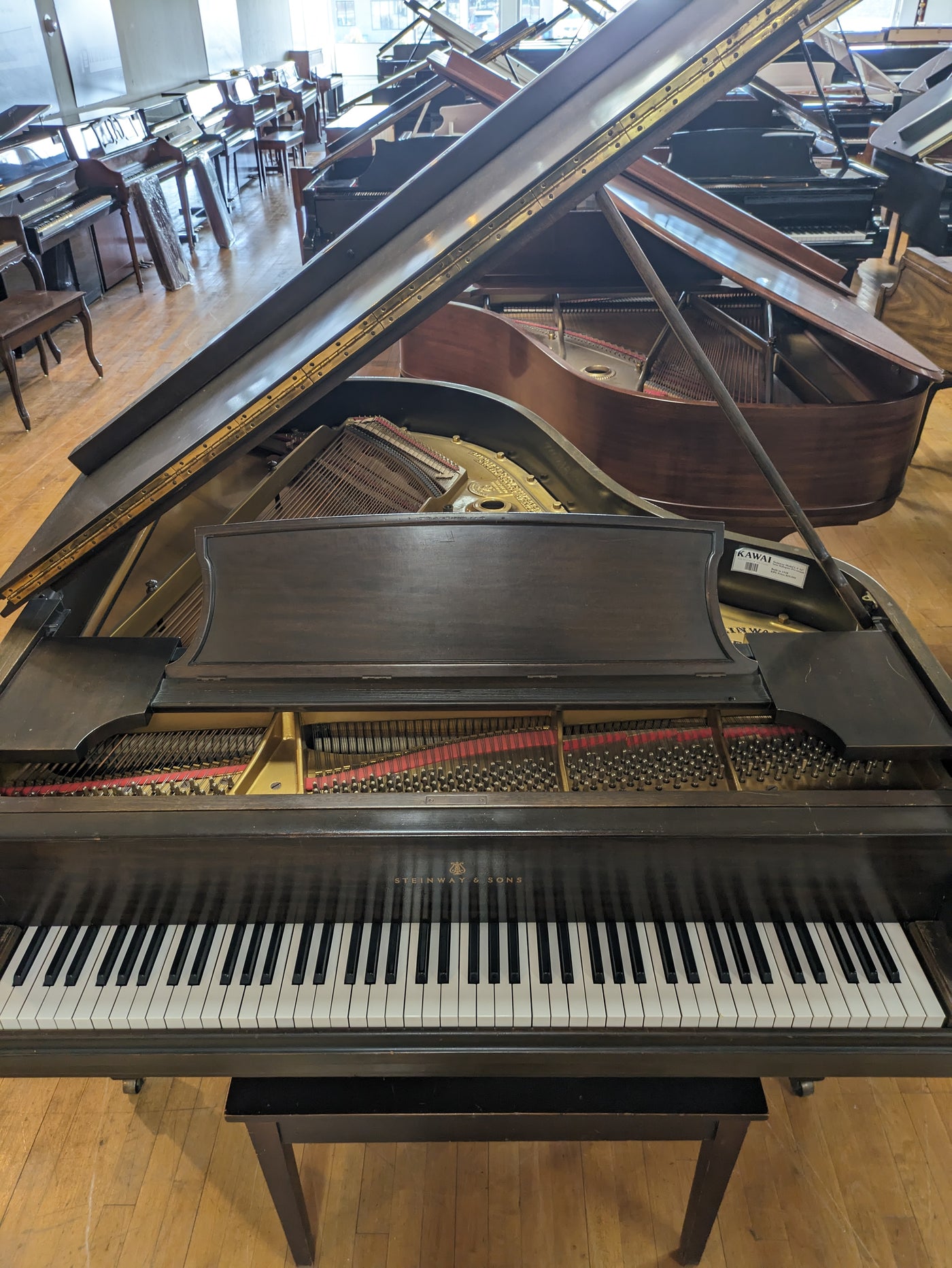 Steinway Model L Grand Piano | Satin Mahogany | SN: 249149 | Used