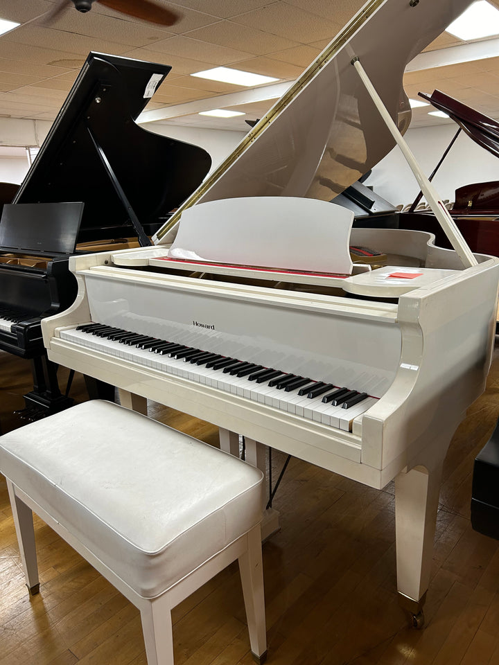 Used Howard C171 Grand Piano Polished White – Alamo Piano Galleries
