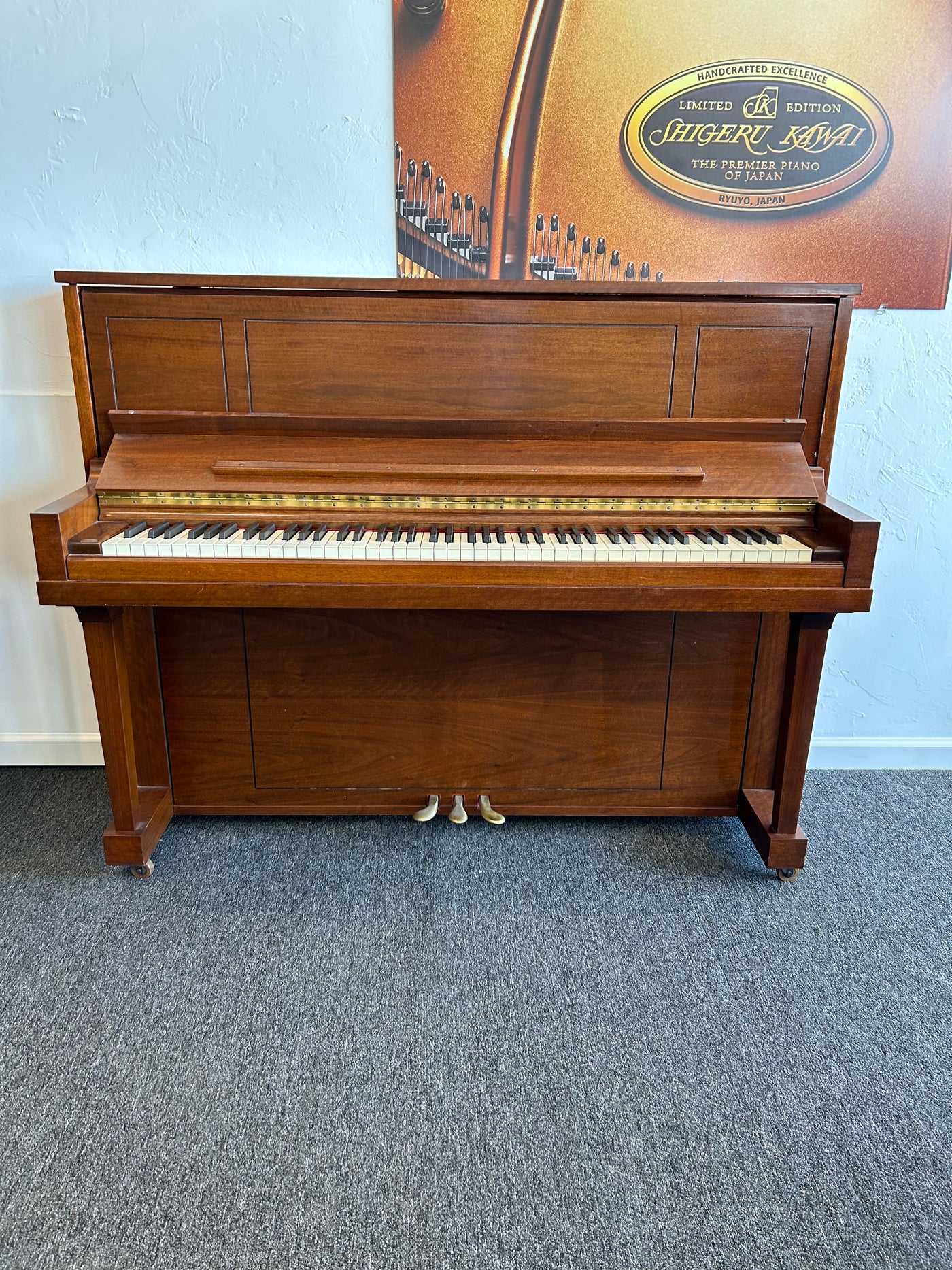 Steinway 1045 Upright Piano | Satin Walnut | SN: 474740