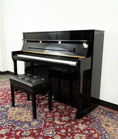 Kawai 45" K-200 Upright Piano | Polished Ebony | SN: F171474
