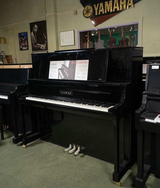 2023 Kawai K800 Professional Upright Piano | Polished Ebony | 53" | Serial No. 2776375 | Used