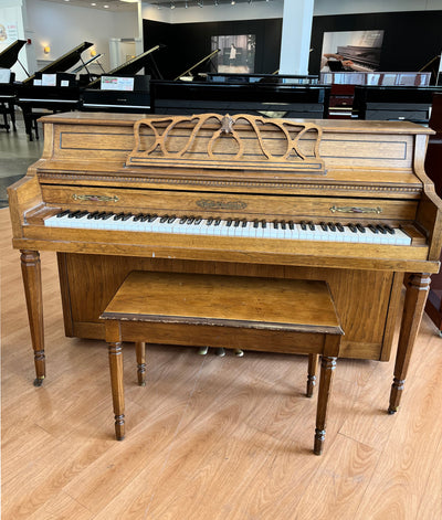 Chickering Spinet Piano | Satin Oak | SN: 502544 | Used
