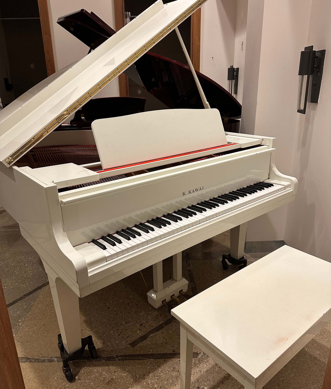Kawai 5'1" GE-1 Baby Grand Piano | Polished White | SN: 1635183 | Used