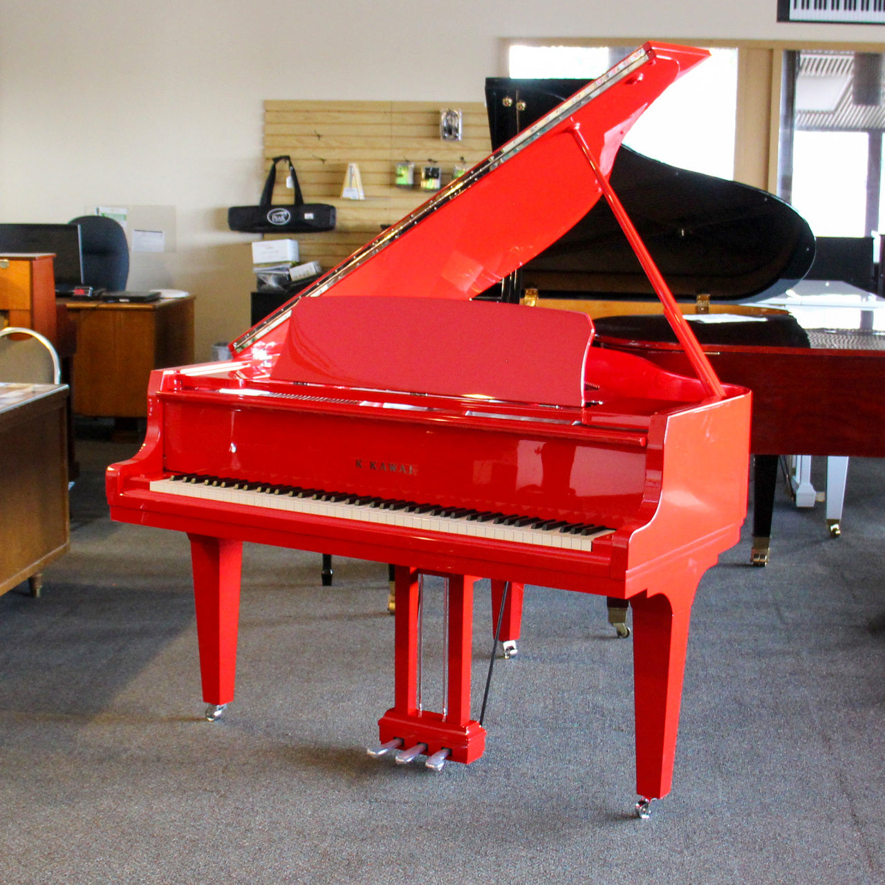 Kawai GL-10 | 5'0" Classic Baby Grand Piano | Ferrari Red Polish | New