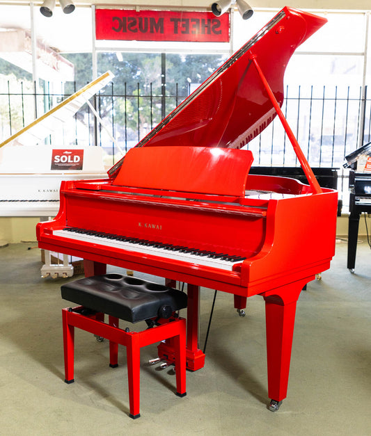 2022 Kawai GL-10 Baby Grand Piano | Ferrari Red Polish | 5'0" |Serial No. F183894 | Used