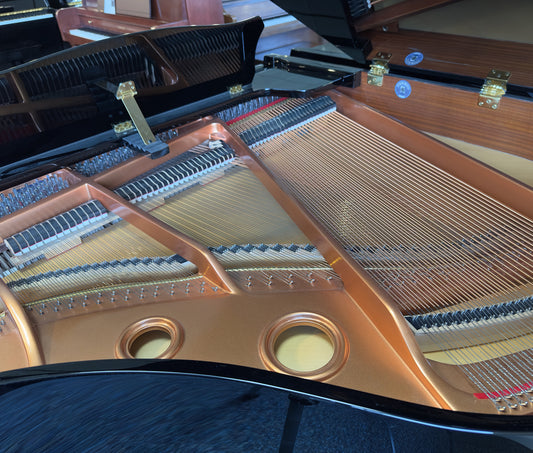 1992 William Knabe WG-49 Grand Piano | Polished Ebony | QRS Pianomation 3 Player System |Serial No. ILLEG0071 | Used