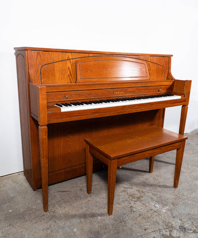 1979 Yamaha M450 TAO Upright Piano | Satin Oak | 44.5" | Used
