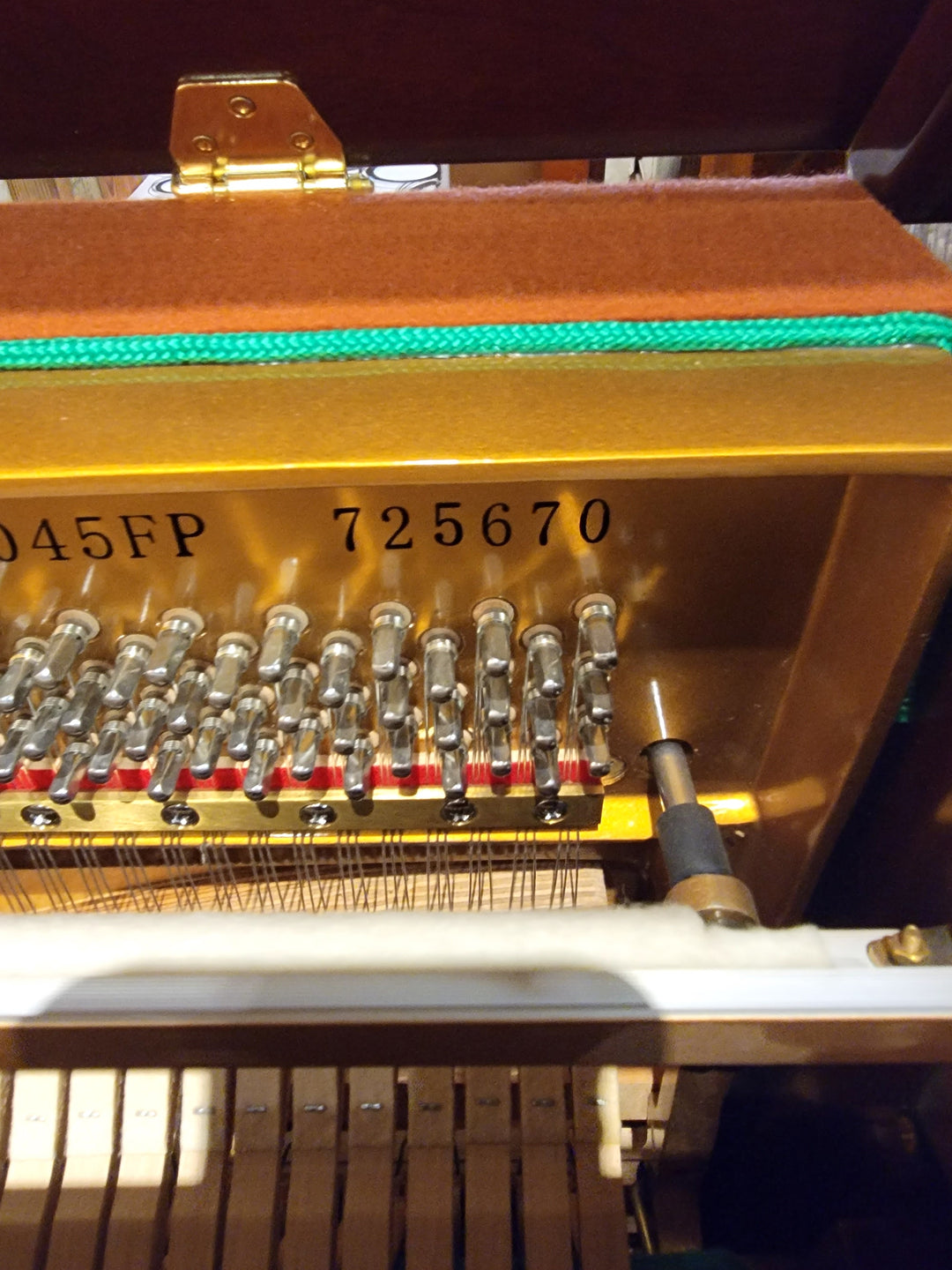 Henry F Miller Upright Piano | Satin Cherry | Used – Alamo Piano