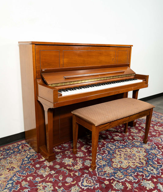 Steinway & Sons 1098 Studio Upright Piano | Satin Walnut | SN: 496658 | Used