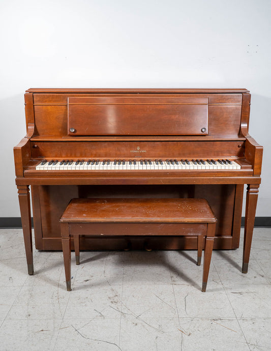 1958 Steinway Model 45 Upright Piano | Walnut | Serial No. 359103 | Used