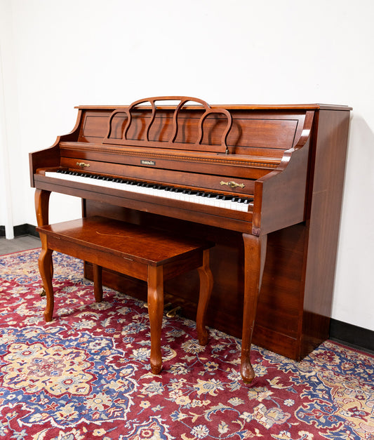 Baldwin 629 Console Upright Piano | Queen Anne Cherry | SN: 1424636 | Used