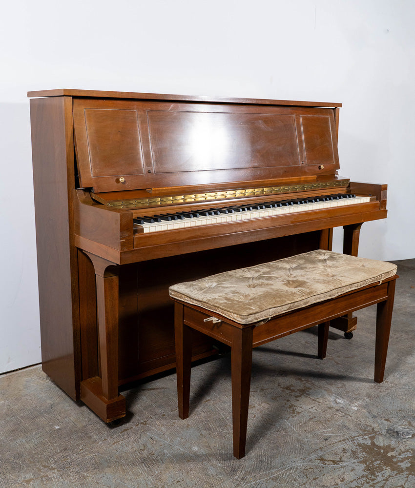 1976 Steinway Model 45 Studio Upright Piano | Satin Mahogany | Serial No. 446897 | Used