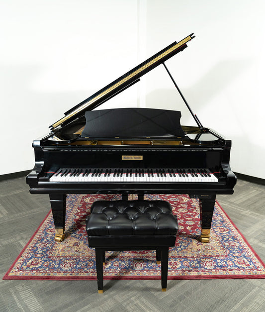 Mason & Hamlin 9' Boston CC2 Grand Piano w/ QRS Player System | Polished Ebony | SN: 56828393 | Used