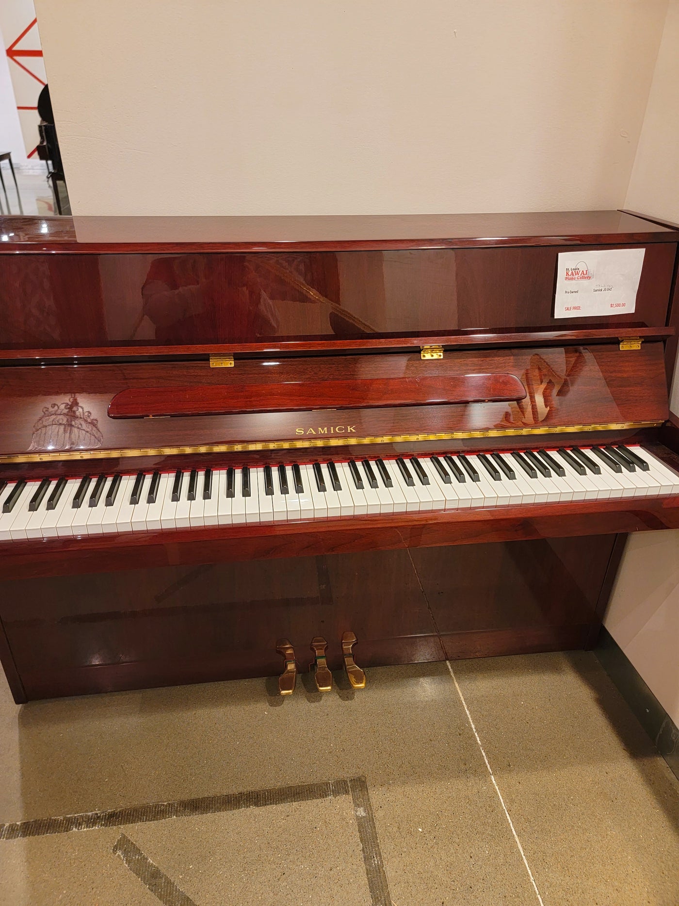 Samick Upright Piano | Polished Mahogany | SN: JJL01042 | Used