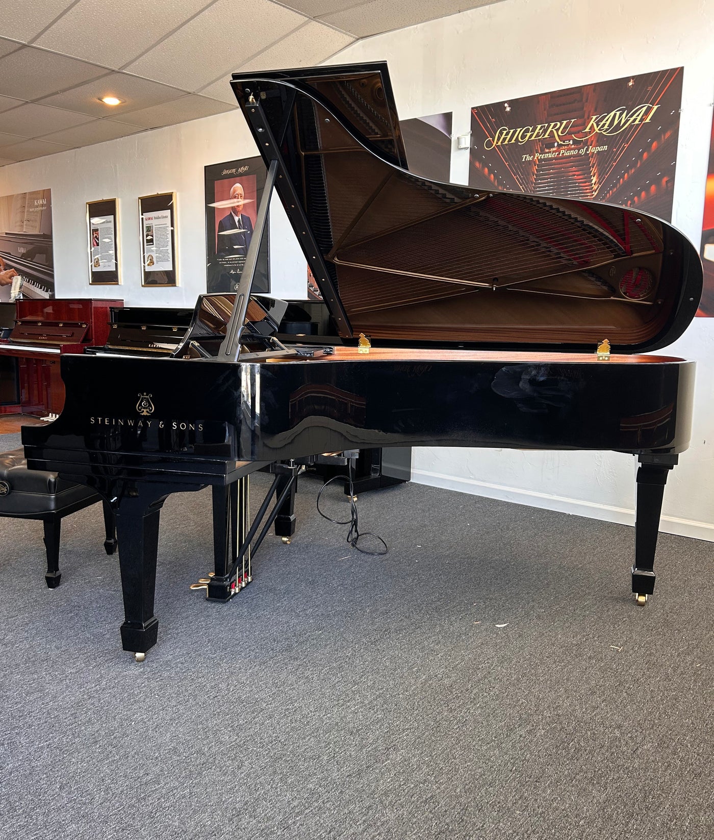 2017 Steinway Model B Spirio Player Grand Piano | Polished Ebony | Serial No. 607725 | Used