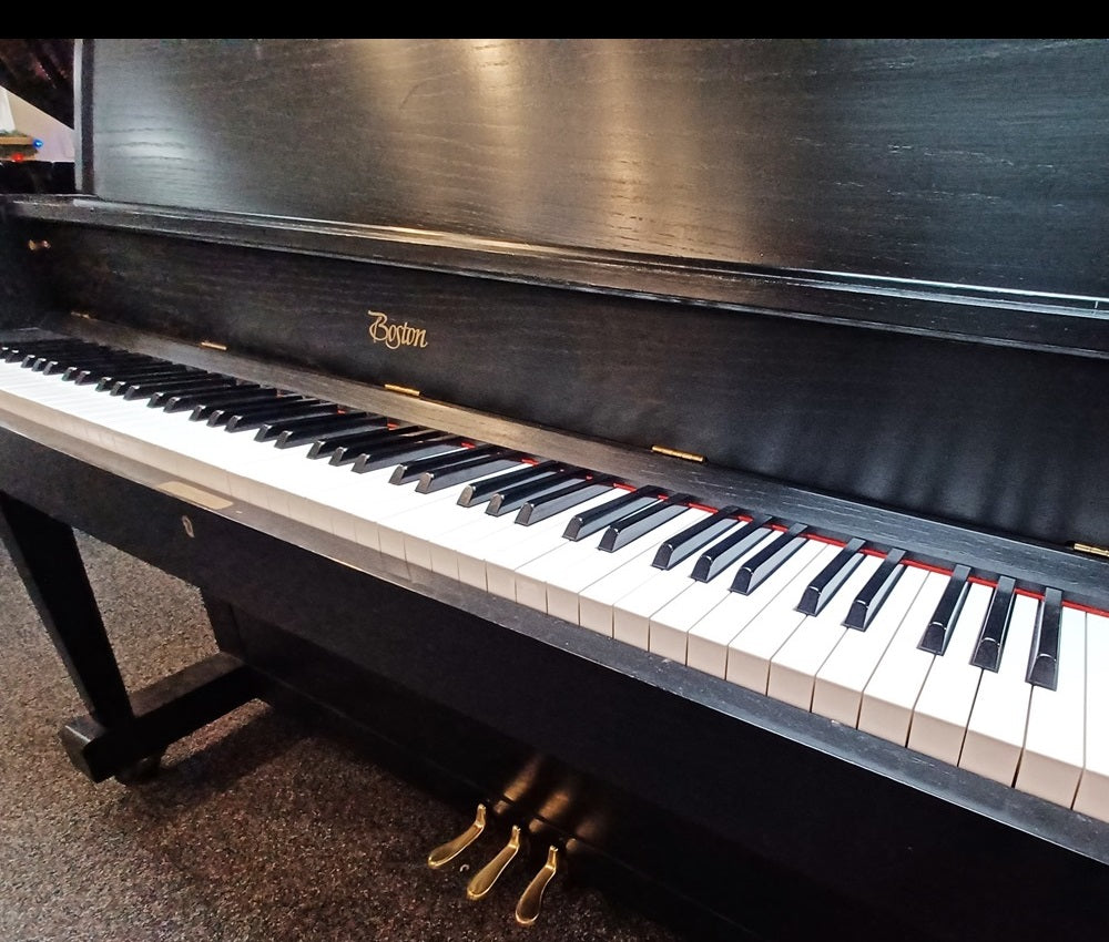 Boston 46" UP118S Upright Piano | Satin Ebony | SN: 128138 | Used