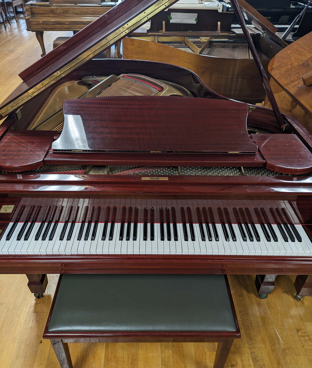 Used Samick SG-172 Grand Piano | Polished Mahogany – Alamo Piano
