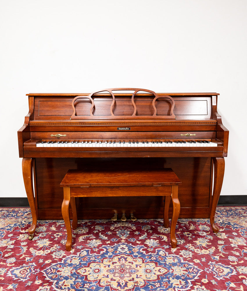 Baldwin 629 Console Upright Piano | Queen Anne Cherry | Used