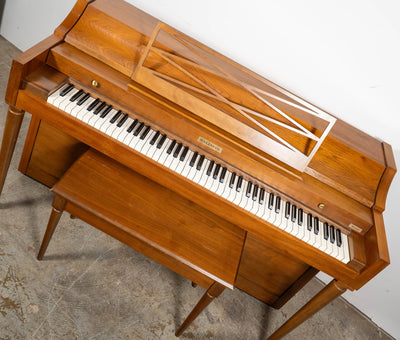 1969 Baldwin Acrosonic Upright Piano | Satin Oak | Serial No. 885919 | Used