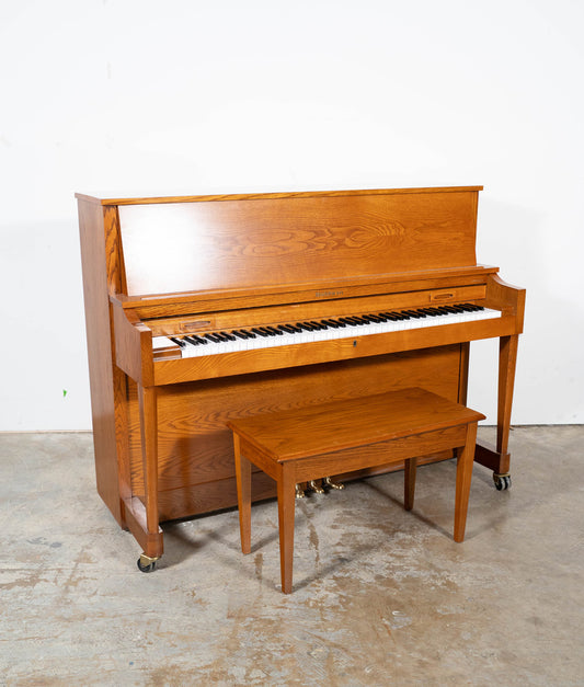 Baldwin Upright Piano (1996) | Satin Oak | Serial No. 462384 | Used